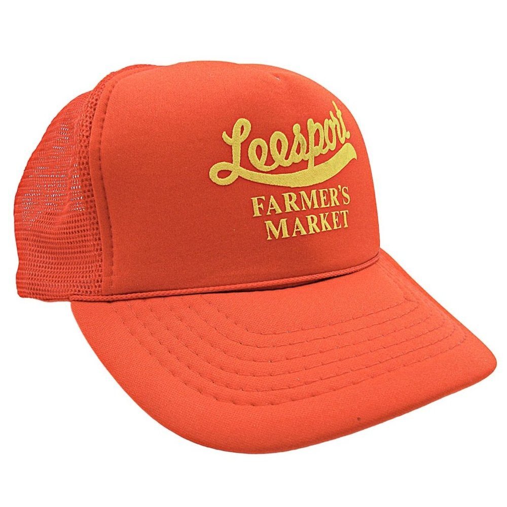 Vintage 80s Ama Pro Leesport Farmers Market Mesh Foam Snapback Baseball Cap OSFA